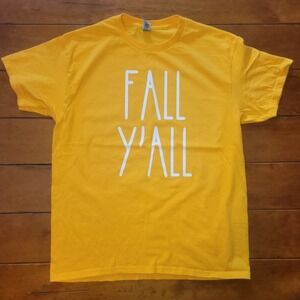 Fall Y'all T-Shirt Gold Southern Graphic Tee Women's Gildan